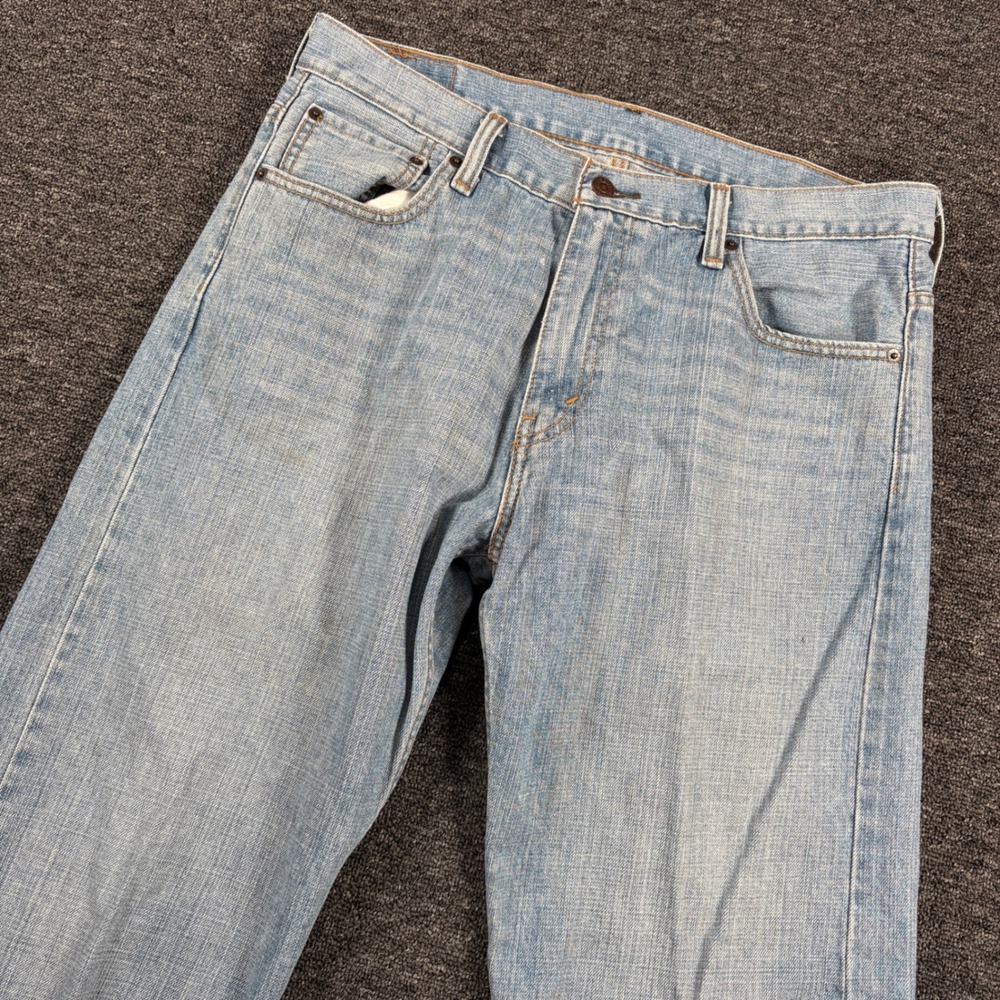 Levi's 569 Loose Straight Jeans Mens 34x32 Light Wash Denim Blue